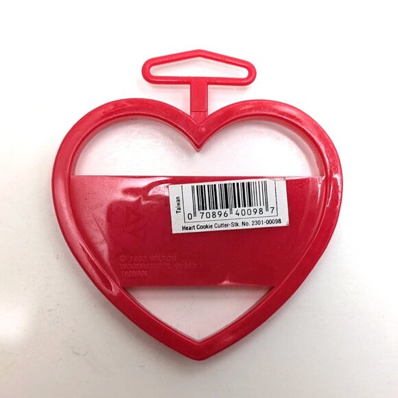 Vtg 90s Heart Shape Cookie Cutter 3" Free with Purchase Wilton Love Valentine's - Picture 2 of 2